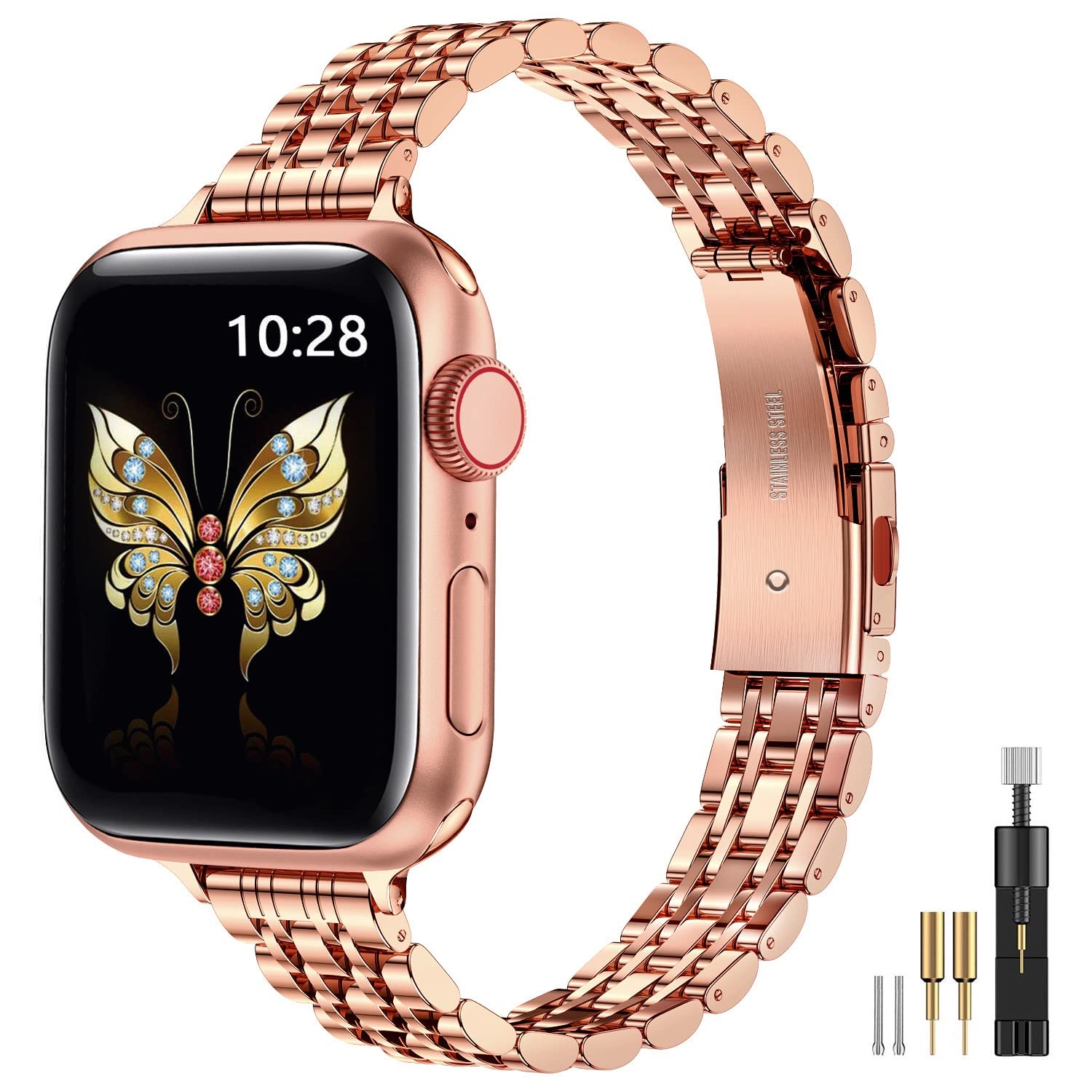 Foto 2 pulgar | Correa para Apple Watch Miohhr 42 Mm Oro Rosa - Venta Internacional