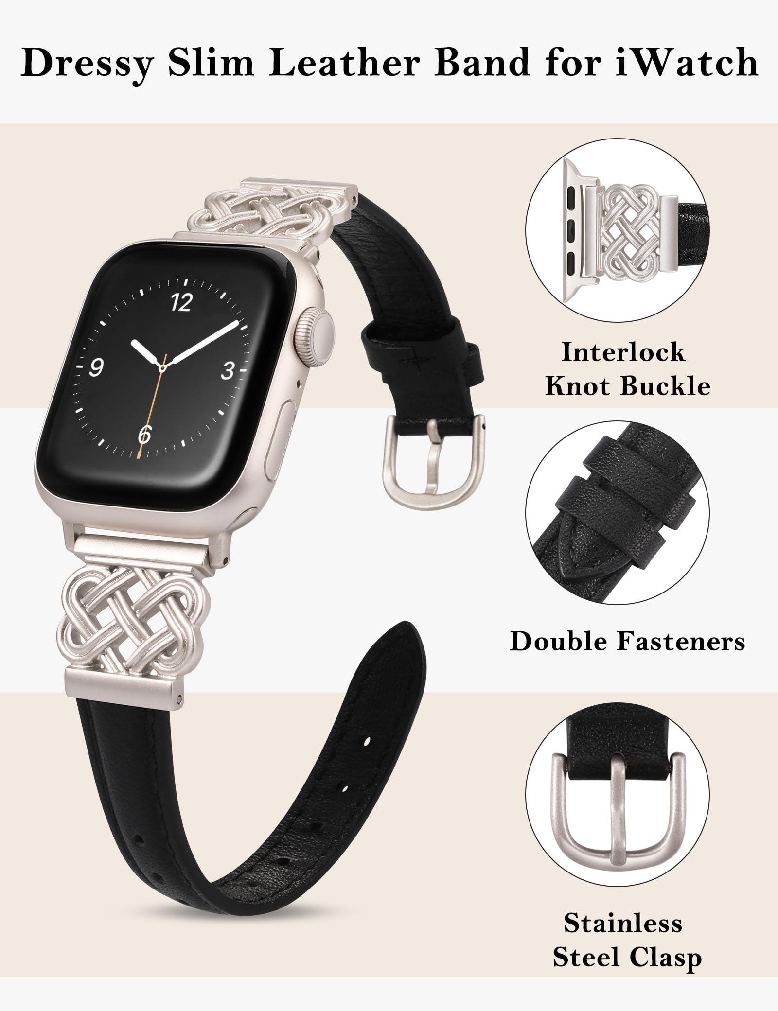 Foto 2 | Correa Toyouths Negra para Apple 38/40/41/42 mm - Venta Internacional