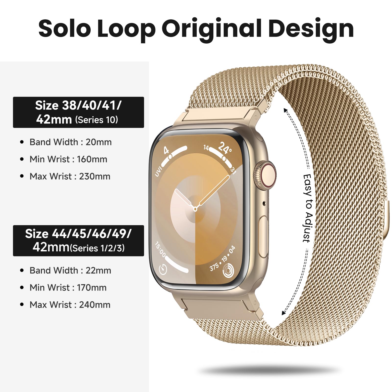 Foto 5 pulgar | Correa Wanliss Metal Milanese Loop para Apple Watch - Venta Internacional