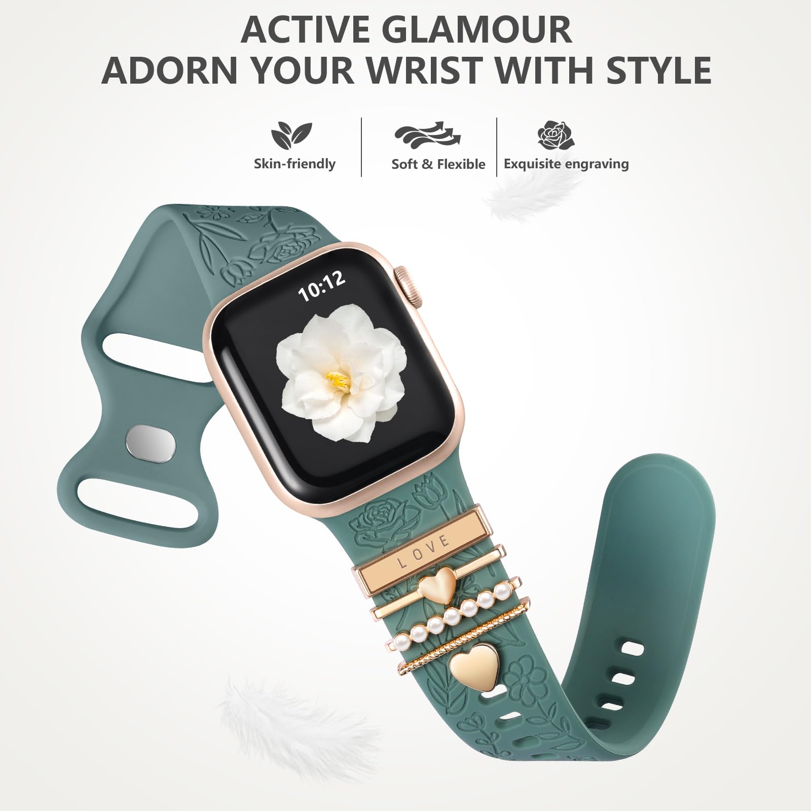 Foto 6 pulgar | Correa Daqin Grabada con Dijes para Apple 44 Mm - Venta Internacional