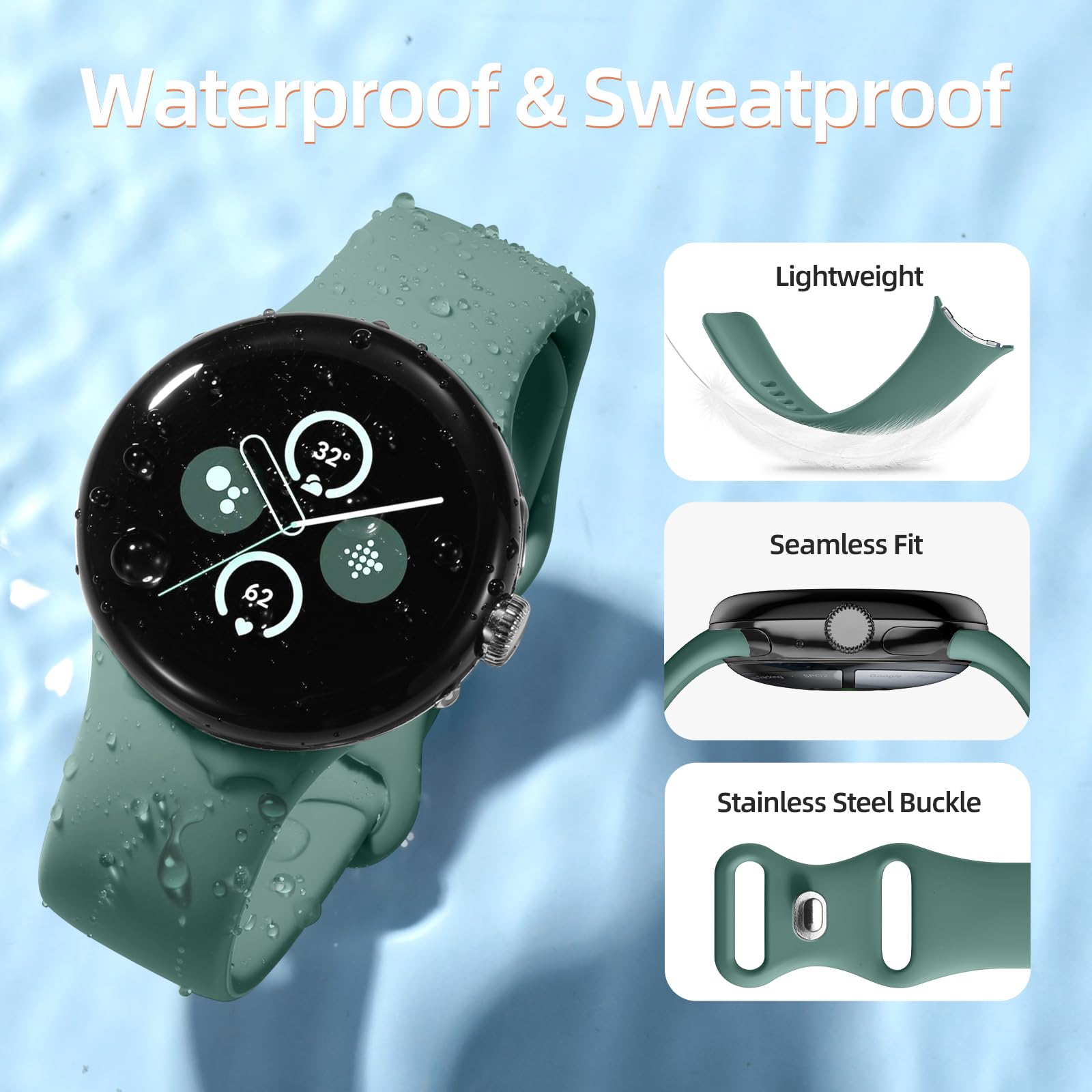 Foto 5 pulgar | Correa Deportiva Maledan para Google Pixel Watch 2/3 - Venta Internacional