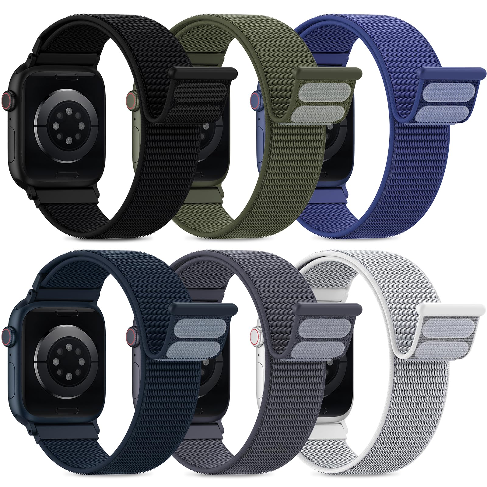 Foto 2 pulgar | Bandas Deportivas De Nailon Para Apple Watch Amsky 6, Paquete De 40 A 49 Mm - Venta Internacional.