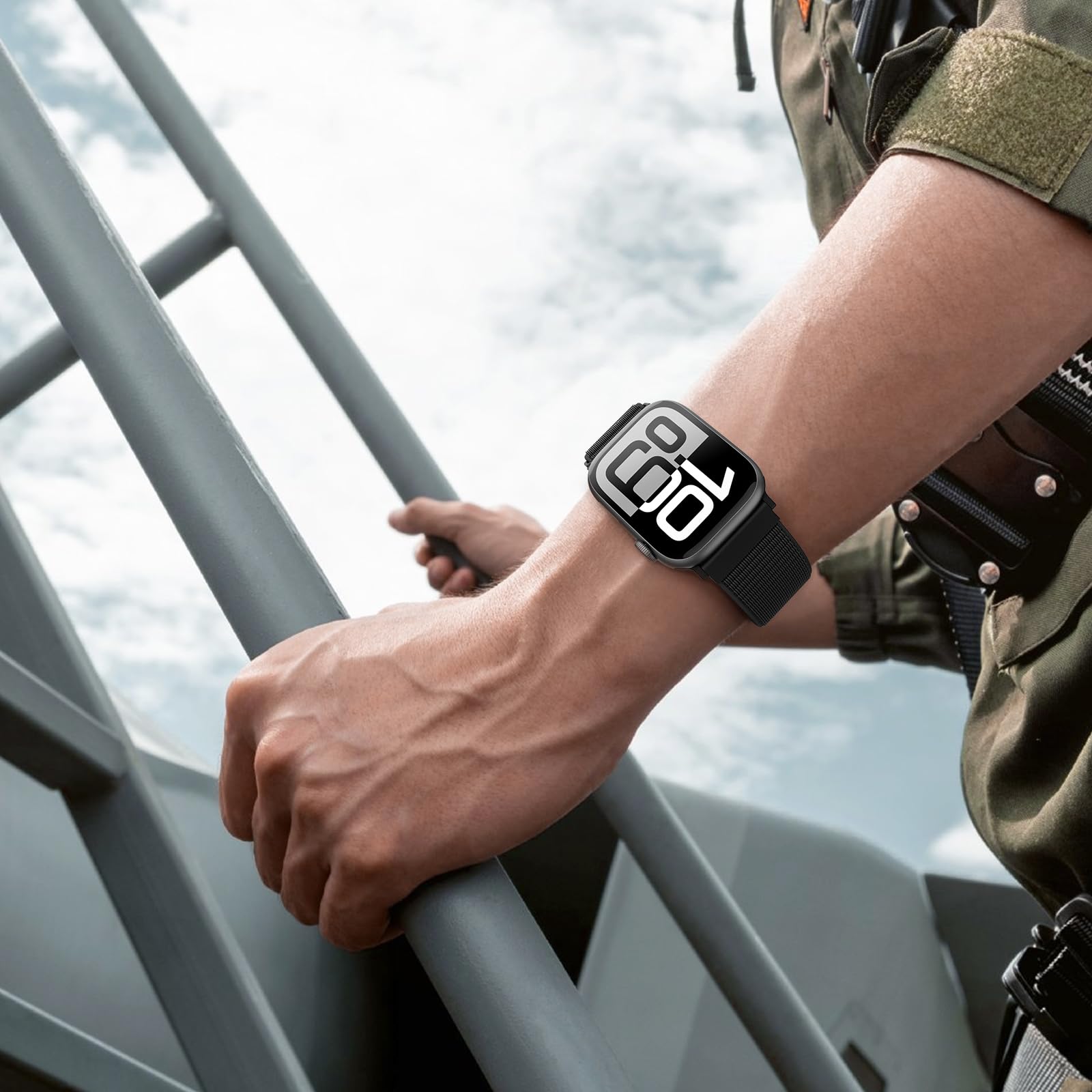 Foto 8 pulgar | Bandas Deportivas De Nailon Para Apple Watch Amsky 6, Paquete De 40 A 49 Mm - Venta Internacional.