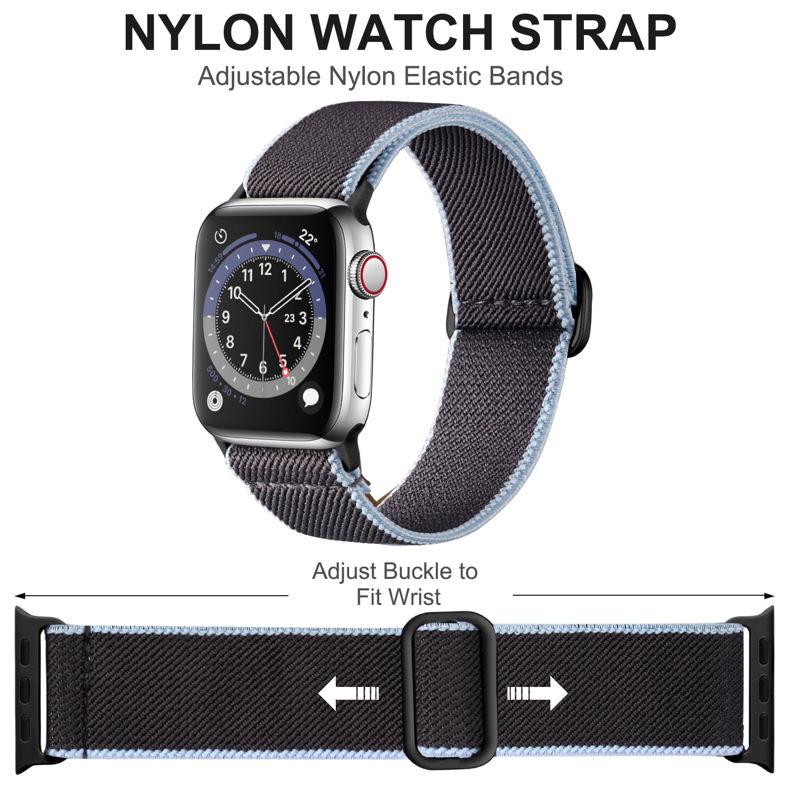 Foto 4 pulgar | Correas Elásticas Adorve para Apple Watch 5 Piezas