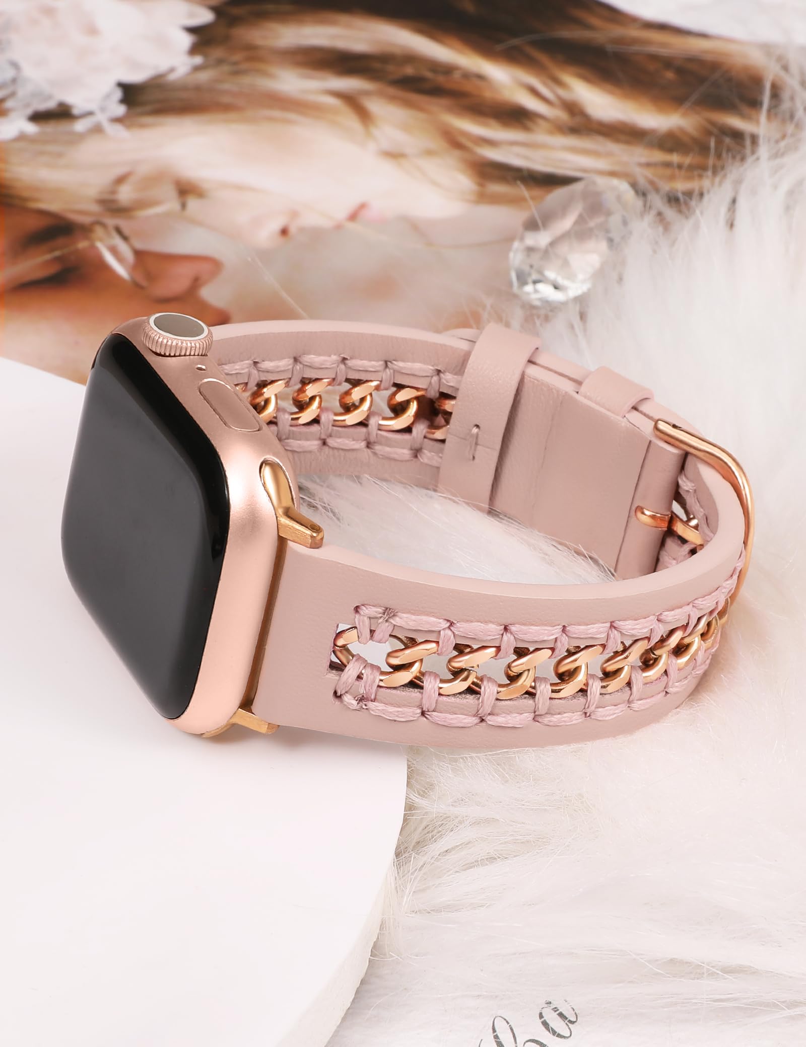 Foto 5 pulgar | Correa Minyee Rosa para Apple Watch - Venta Internacional