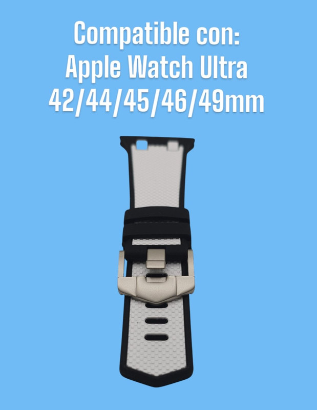 Foto 6 pulgar | Correa Teknet Blanco para Apple Watch Ultra 8 7 6 5 4 3 2 1