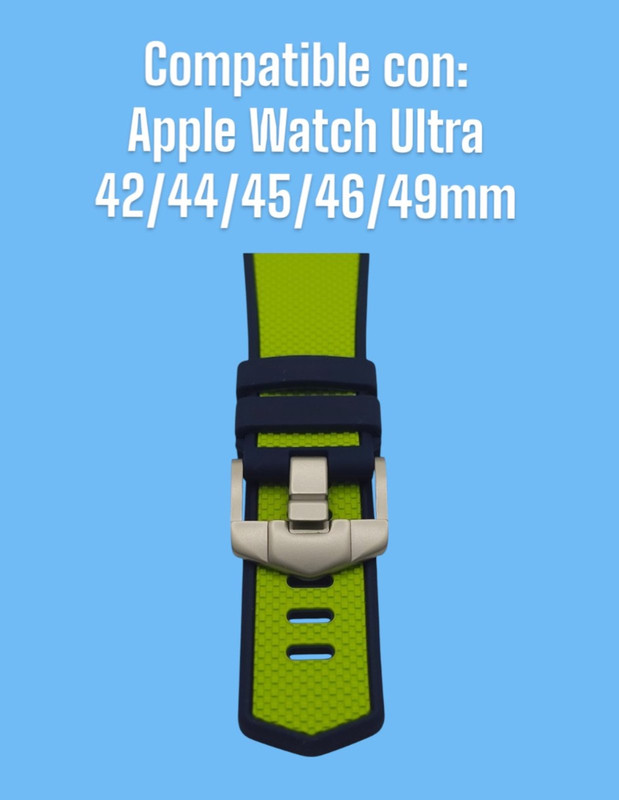 Foto 6 pulgar | Correa Teknet Verde para Apple Watch Ultra 8 7 6 5 4 3 2 1
