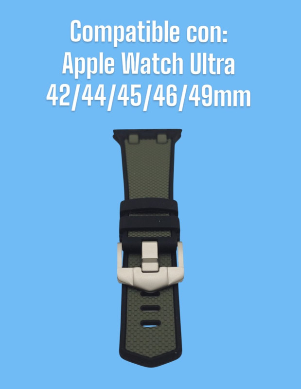 Foto 6 pulgar | Correa Teknet Verde para Apple Watch Ultra 8 7 6 5 4 3 2 1