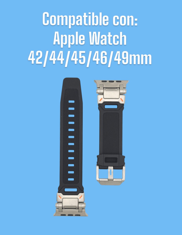 Foto 6 | Correa Teknet Negra para Apple Watch 42/44/45/46/49 mm