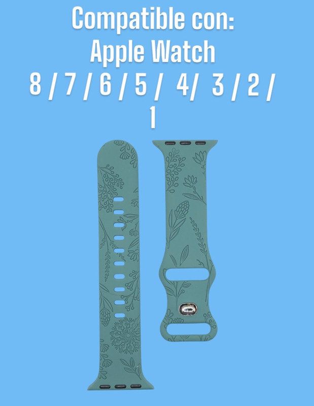 Foto 6 pulgar | Correa Teknet Verde para Apple Watch 8 7 6 5 4 3 2 1