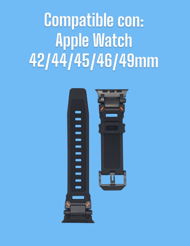 Foto 7 pulgar | Correa Teknet Negra para Apple Watch 42/44/45/46/49 mm