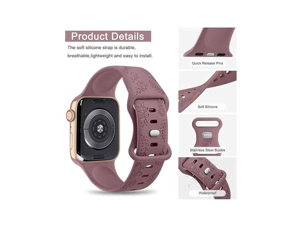 Foto 3 pulgar | Correa Teknet Púrpura para Apple Watch 8 7 6 5 4 3 2 1