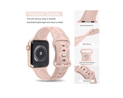 Foto 2 | Correa Teknet Rosa para Apple Watch 8 7 6 5 4 3 2 1