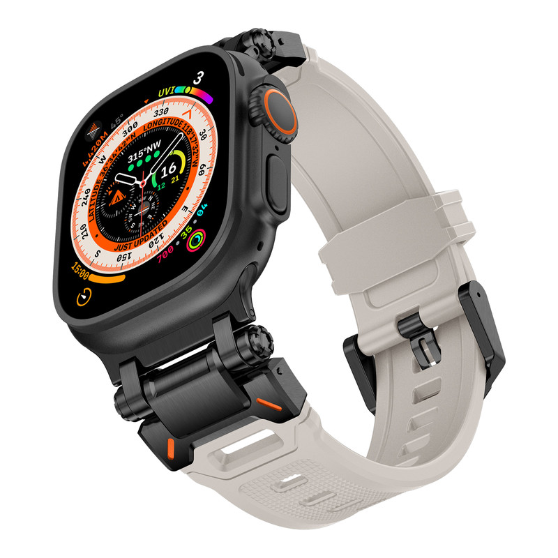 Foto 3 pulgar | Correa Teknet Blanco para Apple Watch 42/44/45/46/49 mm
