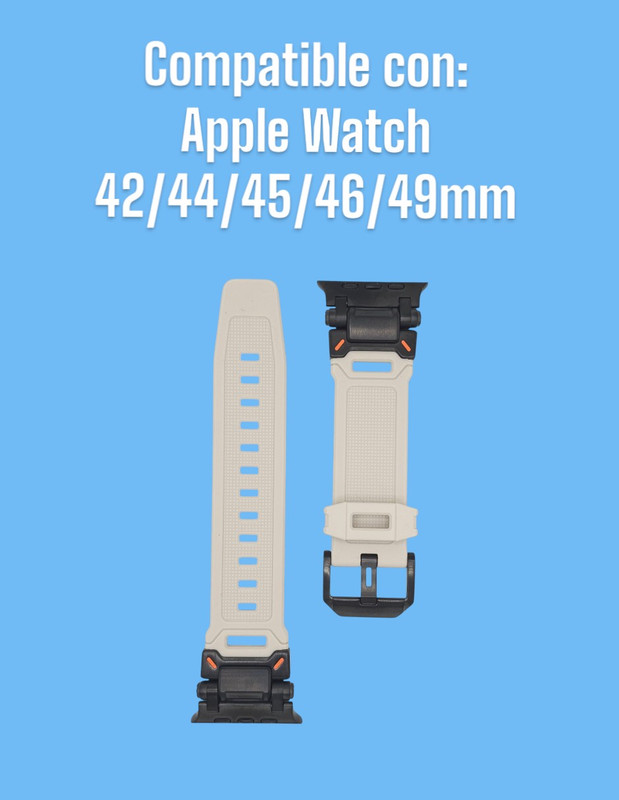 Foto 6 pulgar | Correa Teknet Blanco para Apple Watch 42/44/45/46/49 mm