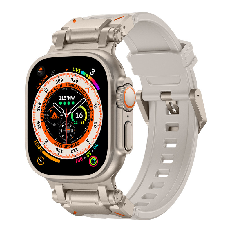 Foto 2 pulgar | Correa Teknet Blanca para Apple Watch 42/44/45/46/49 mm