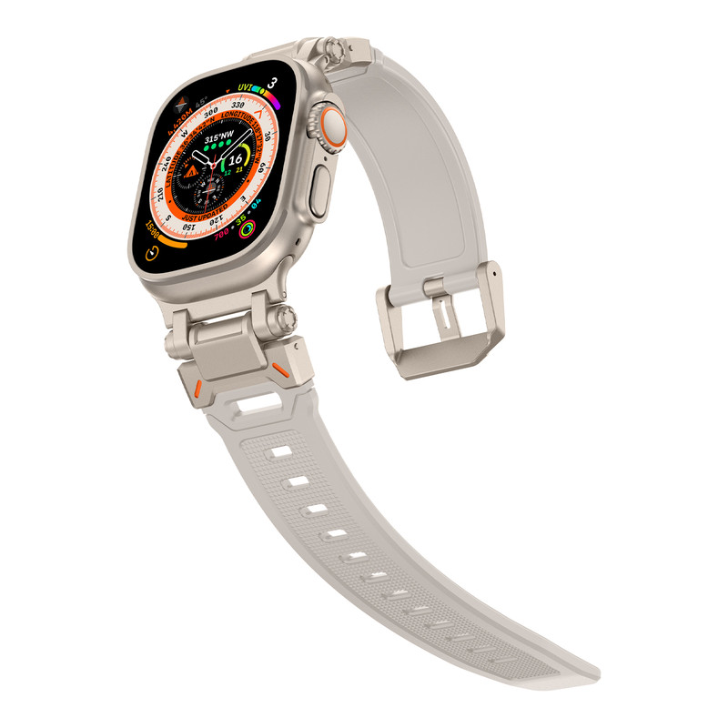Foto 3 pulgar | Correa Teknet Blanca para Apple Watch 42/44/45/46/49 mm