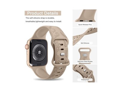 Foto 2 | Correa Teknet Rosa para Apple Watch 8 7 6 5 4 3 2 1
