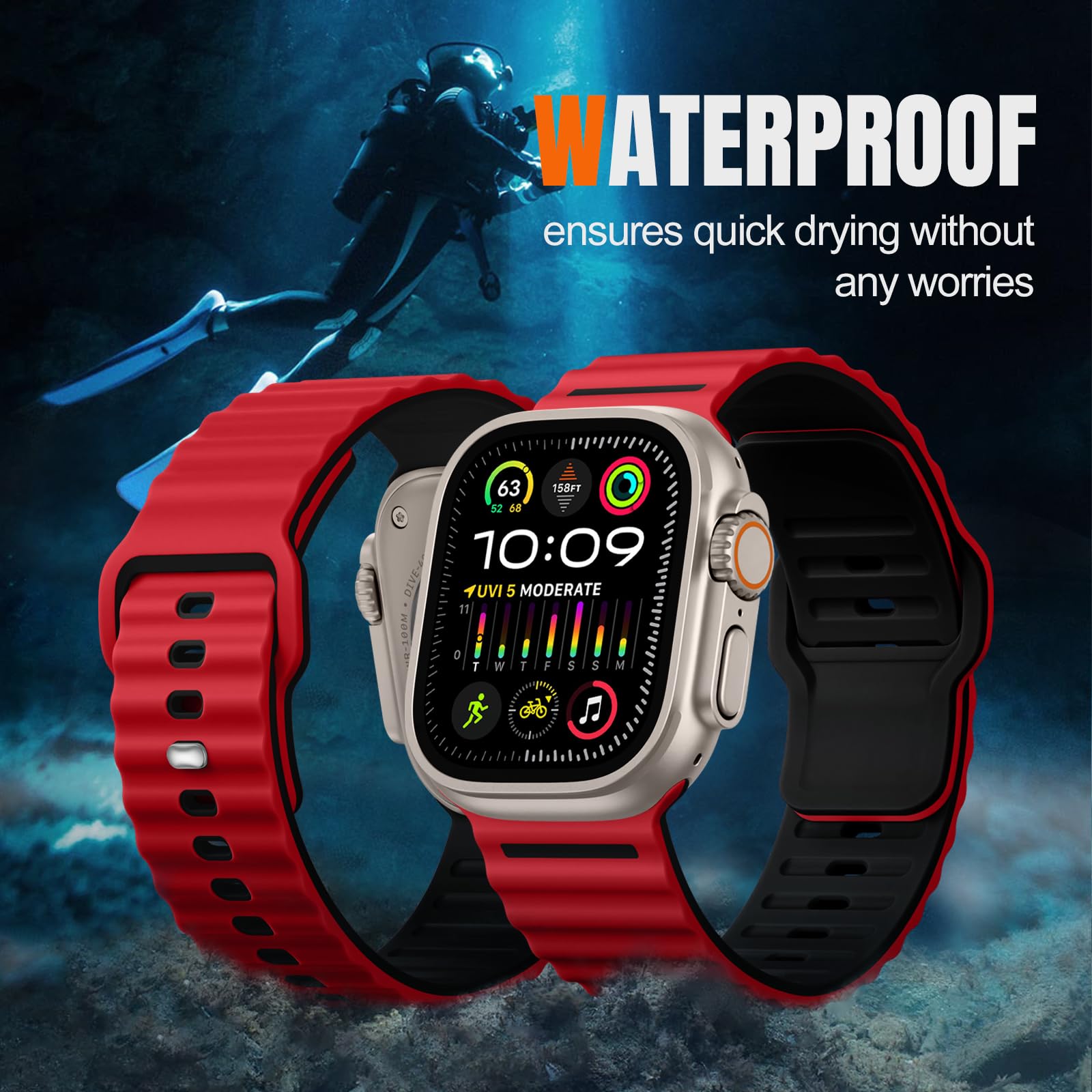 Foto 6 pulgar | Correa Getino Ocean para Apple Watch Ultra 2/ Ultra - Venta Internacional