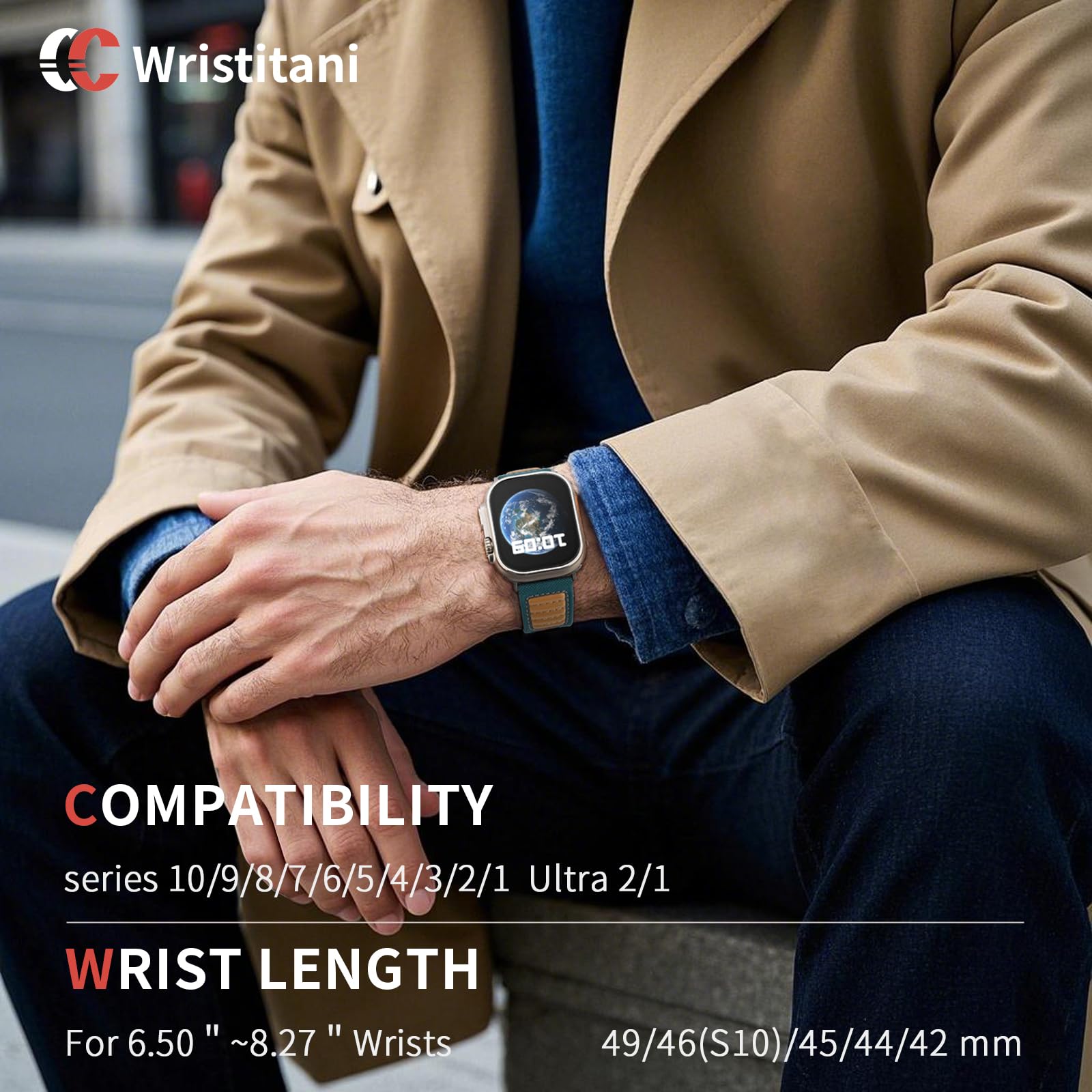 Foto 3 | Correa Wristitani para Apple 42 a 49 Mm - Venta Internacional