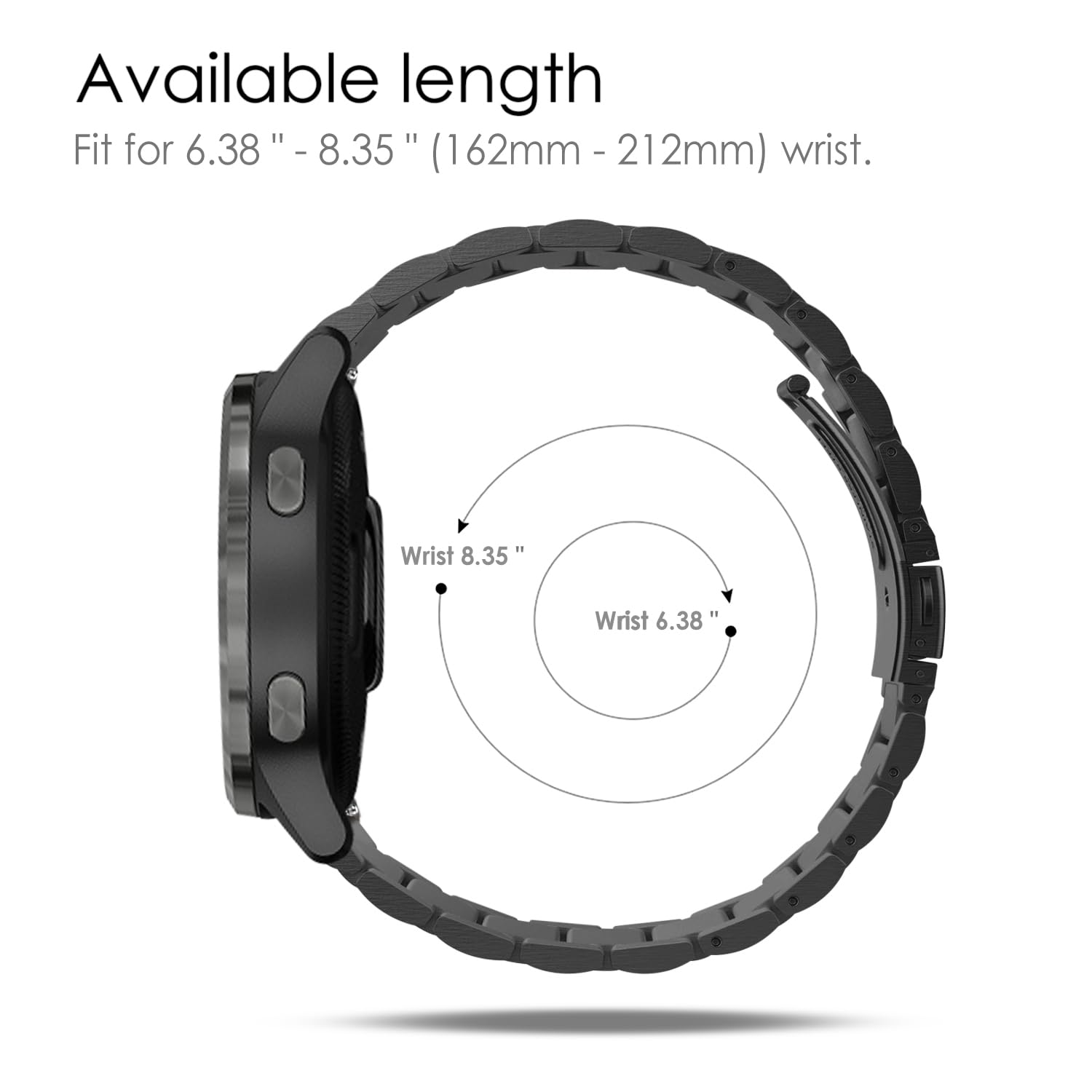 Foto 7 pulgar | Correa Metálica Para Garmin Vivoactive 4 De 45 Mm, Venu 3, Venu 2 De 45 Mm - Venta Internacional.