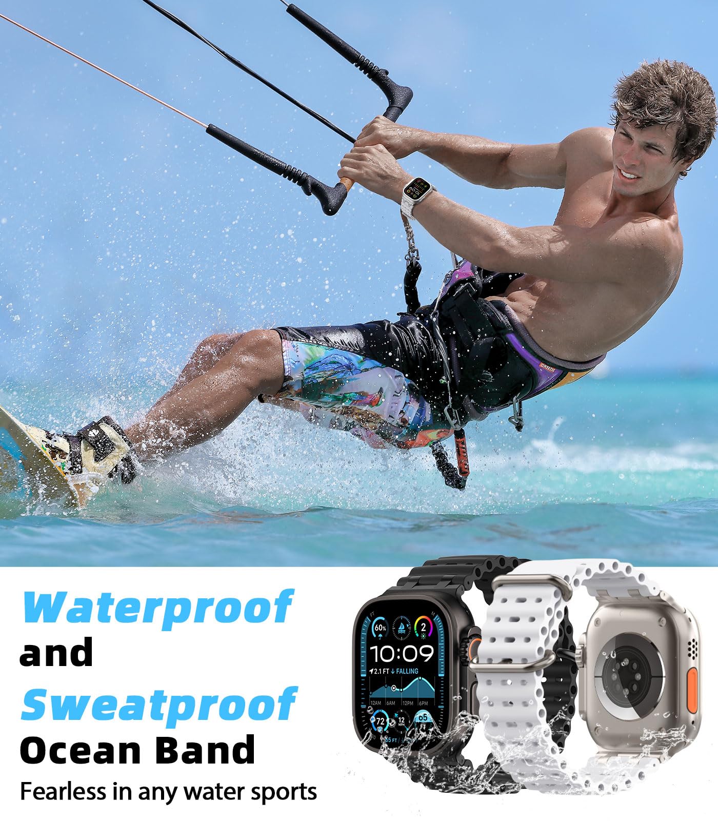 Foto 6 pulgar | Correa De Reloj Moko Ocean Band Compatible Con Apple Watch Ultra 2 - Venta Internacional.