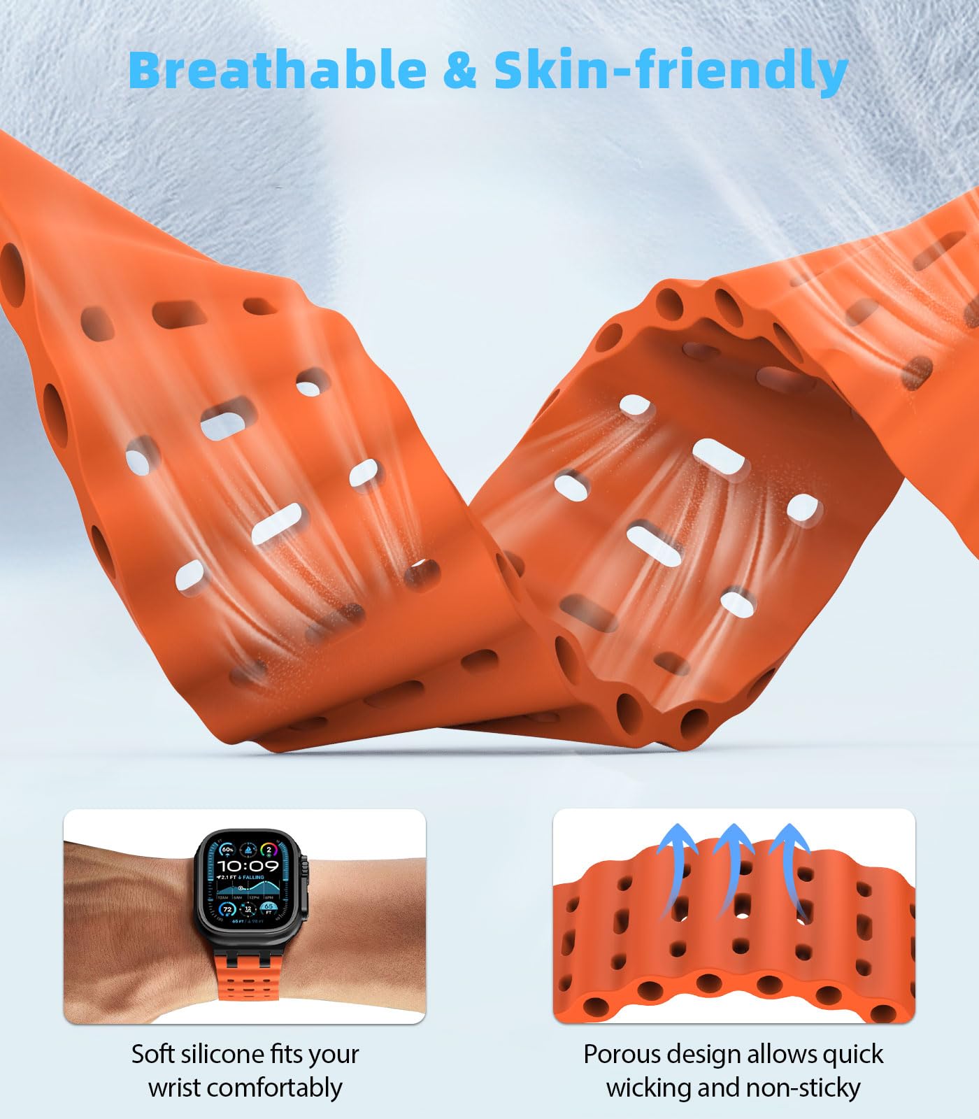 Foto 4 pulgar | Correa de Reloj MoKo Anaranjado para Apple Watch Ultra 2 - Venta Internacional