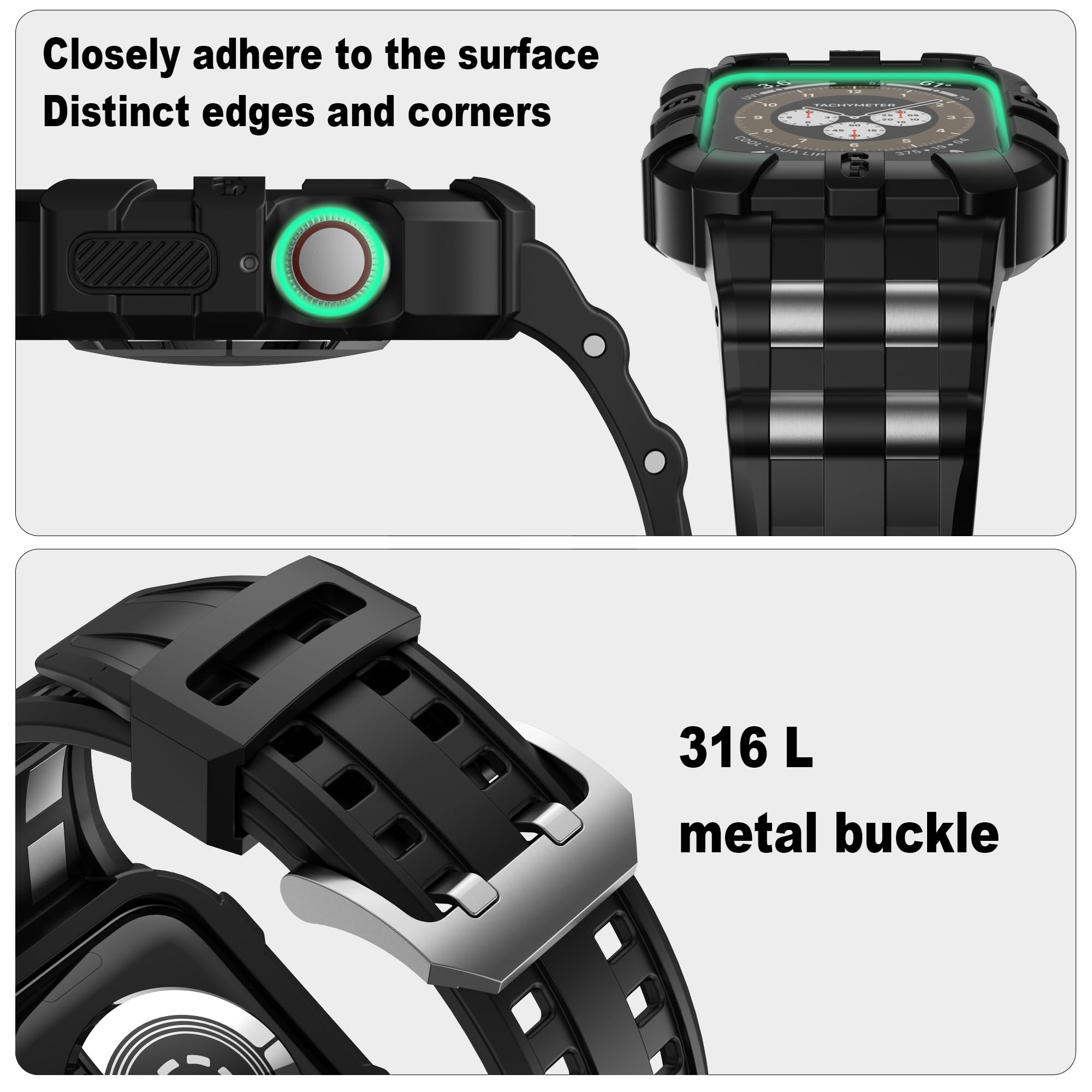 Foto 5 | Correa De Reloj Con Funda T-engine Compatible Con Apple Watch - Venta Internacional.