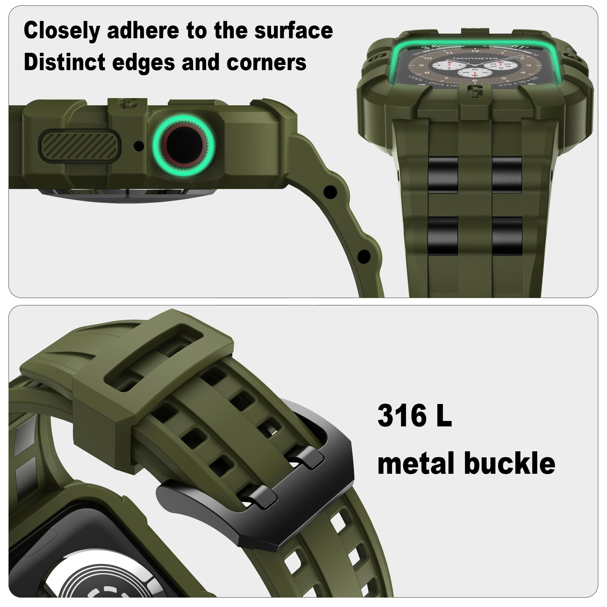 Foto 6 pulgar | Correa De Reloj Con Funda T-engine Compatible Con Apple Watch - Venta Internacional.