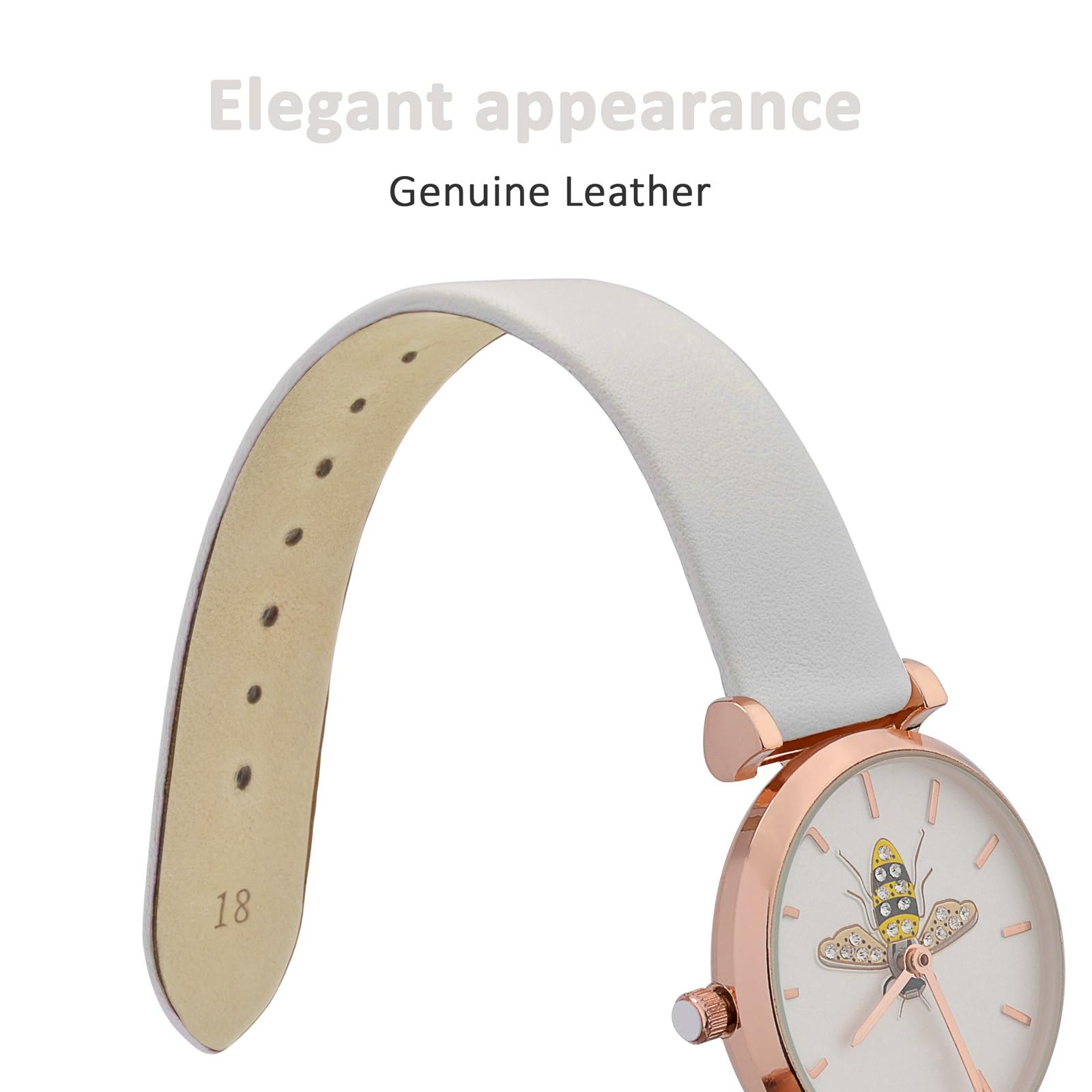 Foto 3 | Correa De Reloj Wocci, Elegante, Piel Auténtica, 14 Mm De Ancho De Asa - Venta Internacional.