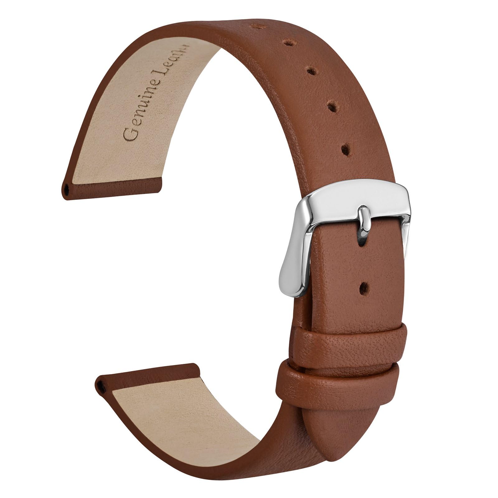 Foto 2 pulgar | Correa De Reloj Wocci, Elegante, Piel Auténtica, 20 Mm De Ancho De Lengüeta - Venta Internacional.