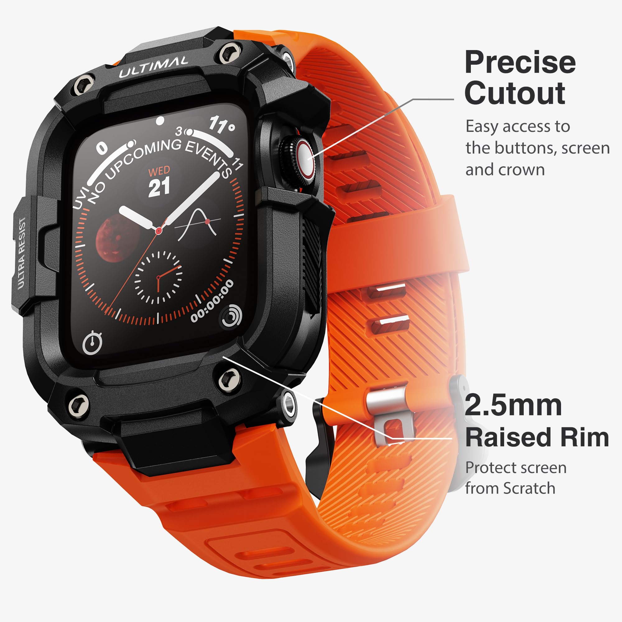 Foto 3 pulgar | Funda De Correa Ultimal Compatible Con Apple Watch Series 9/8/7 - Venta Internacional.