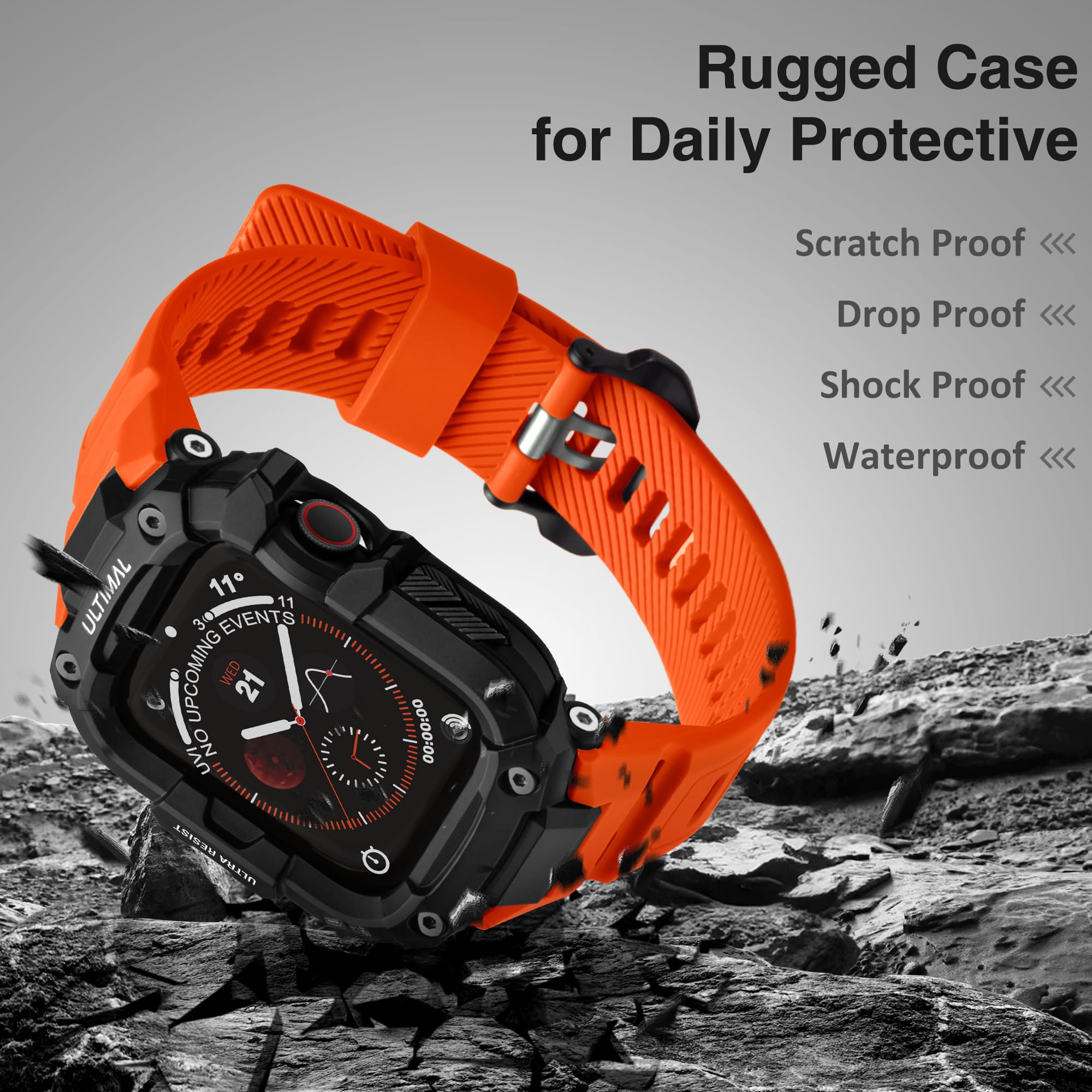 Foto 6 pulgar | Funda De Correa Ultimal Compatible Con Apple Watch Series 9/8/7 - Venta Internacional.
