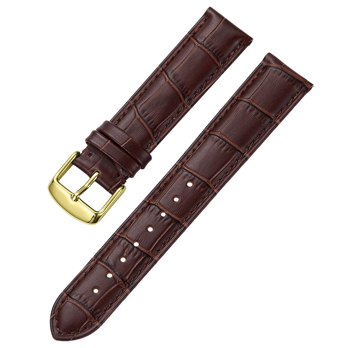 Foto 2 pulgar | Correa De Reloj Istrap, Piel De Becerro Con Grano De Aligátor, 18-24 Mm, Para Hombre Y Mujer - Venta Internacional.