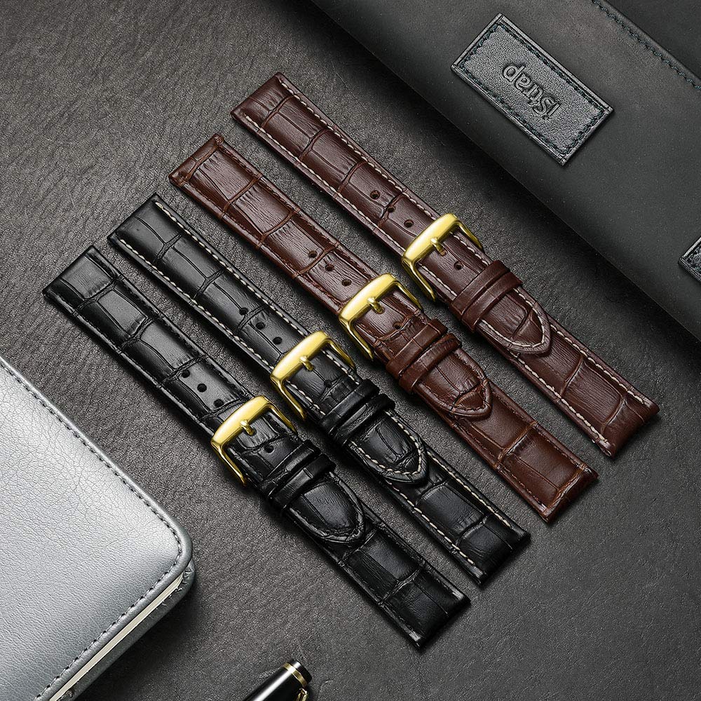 Foto 8 pulgar | Correa De Reloj Istrap, Piel De Becerro Con Grano De Aligátor, 18-24 Mm, Para Hombre Y Mujer - Venta Internacional.