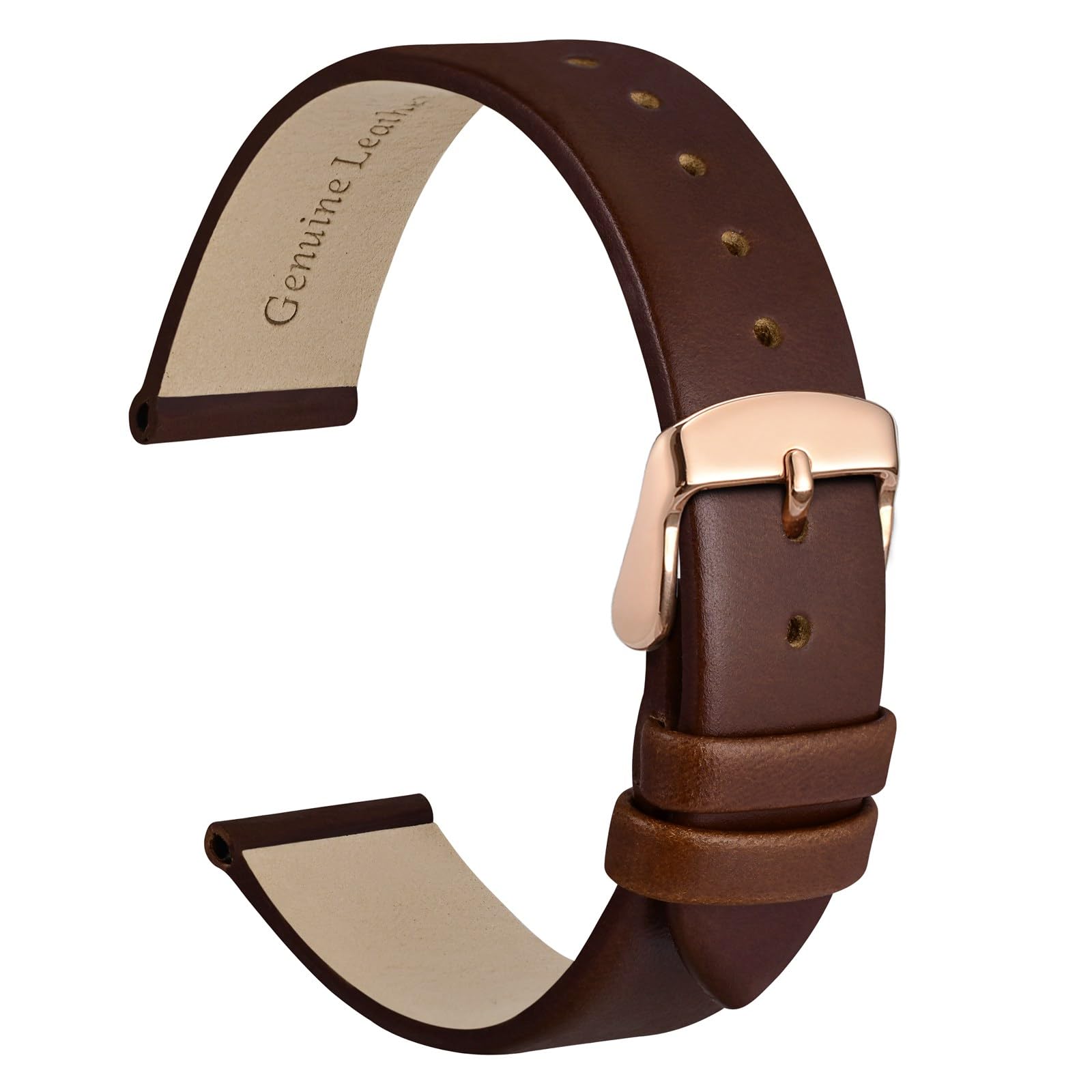 Foto 2 pulgar | Correa De Reloj Wocci, Elegante, Piel Auténtica, 14 Mm De Ancho De Asa - Venta Internacional.