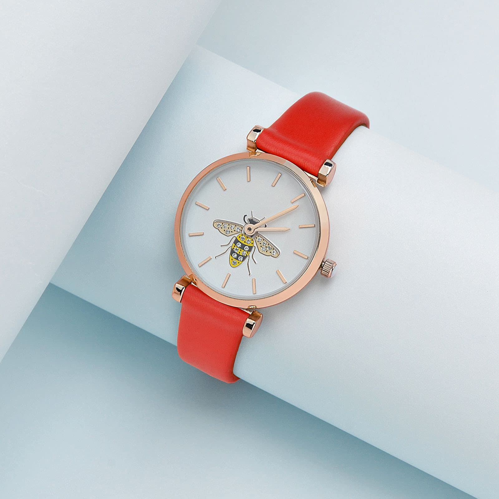 Foto 3 pulgar | Correa De Reloj Wocci, Elegante, Piel Auténtica, 14 Mm De Ancho, Color Rojo - Venta Internacional.