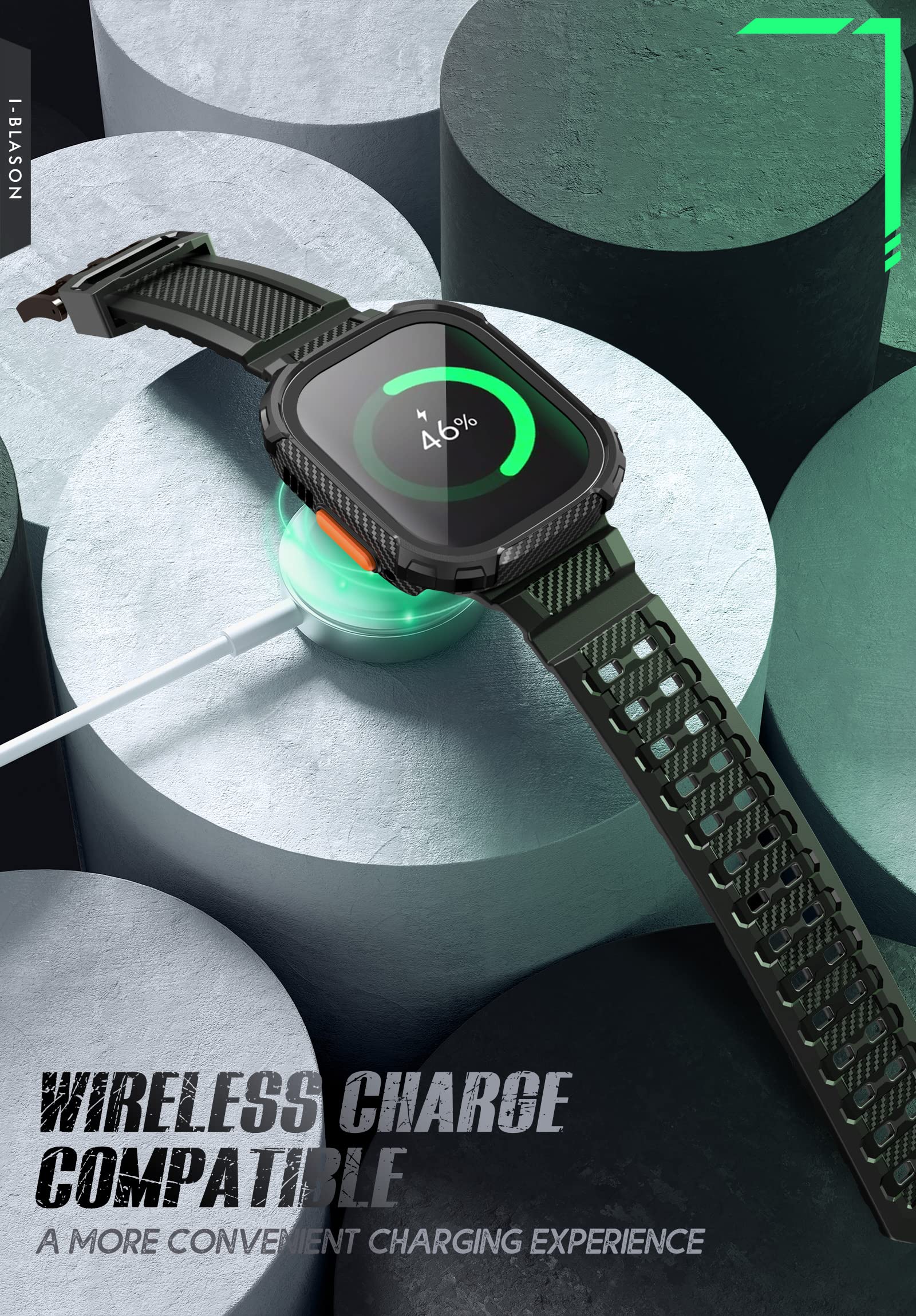 Foto 7 pulgar | Watch Band I-blason Ultra 2 Para Apple Watch De 49 Mm Con Fundas Negras - Venta Internacional.