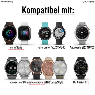 Foto 5 | Correa De Reloj Garmin Quick Release 20 Granite Blue Silicone - Venta Internacional.