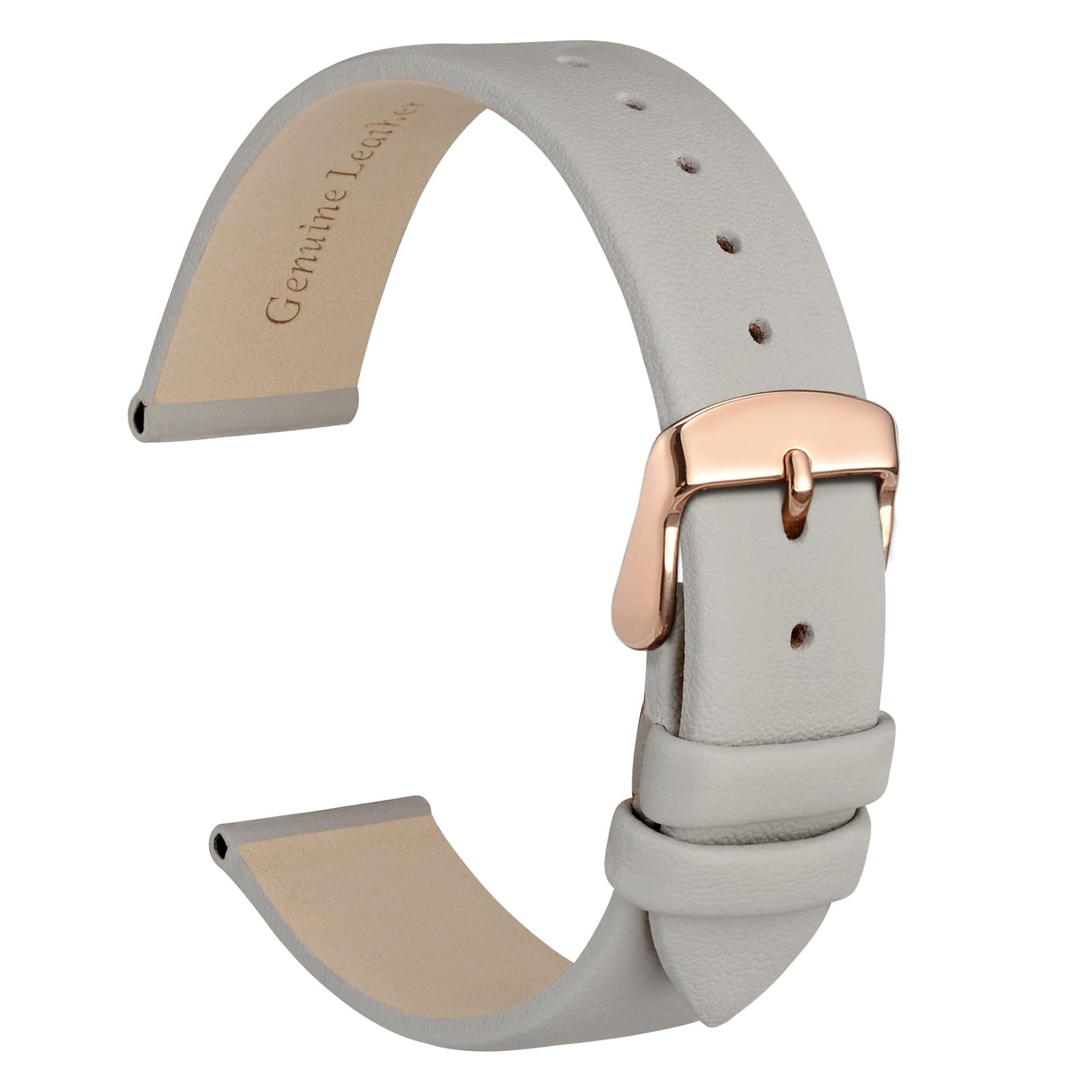 Foto 1 | Correa De Reloj Wocci, Elegante, Piel Auténtica, 10 Mm De Ancho De Asa, Gris - Venta Internacional.