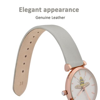 Foto 3 | Correa De Reloj Wocci, Elegante, Piel Auténtica, 10 Mm De Ancho De Asa, Gris - Venta Internacional.