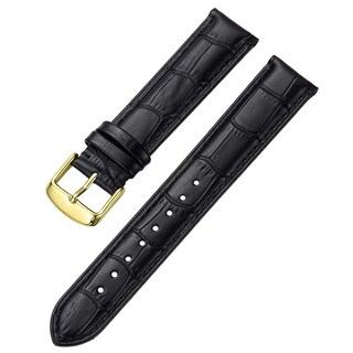 Foto 1 | Correa De Reloj Istrap, Piel De Becerro Con Grano De Cocodrilo, 24 Mm, Negro Y Marrón - Venta Internacional.