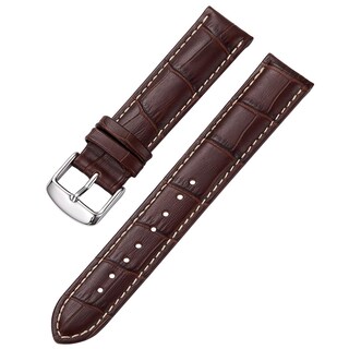 Foto 1 | Correa De Reloj Istrap, Piel De Becerro Con Grano De Cocodrilo, 21 Mm, Negro Y Marrón - Venta Internacional.
