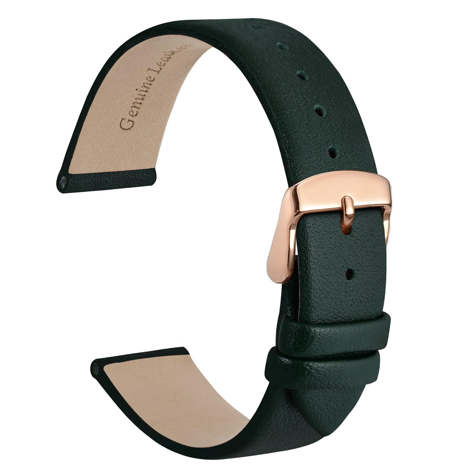 Foto 2 pulgar | Correa De Reloj Wocci, Elegante, Piel Auténtica, 18 Mm De Ancho De Asa - Venta Internacional.