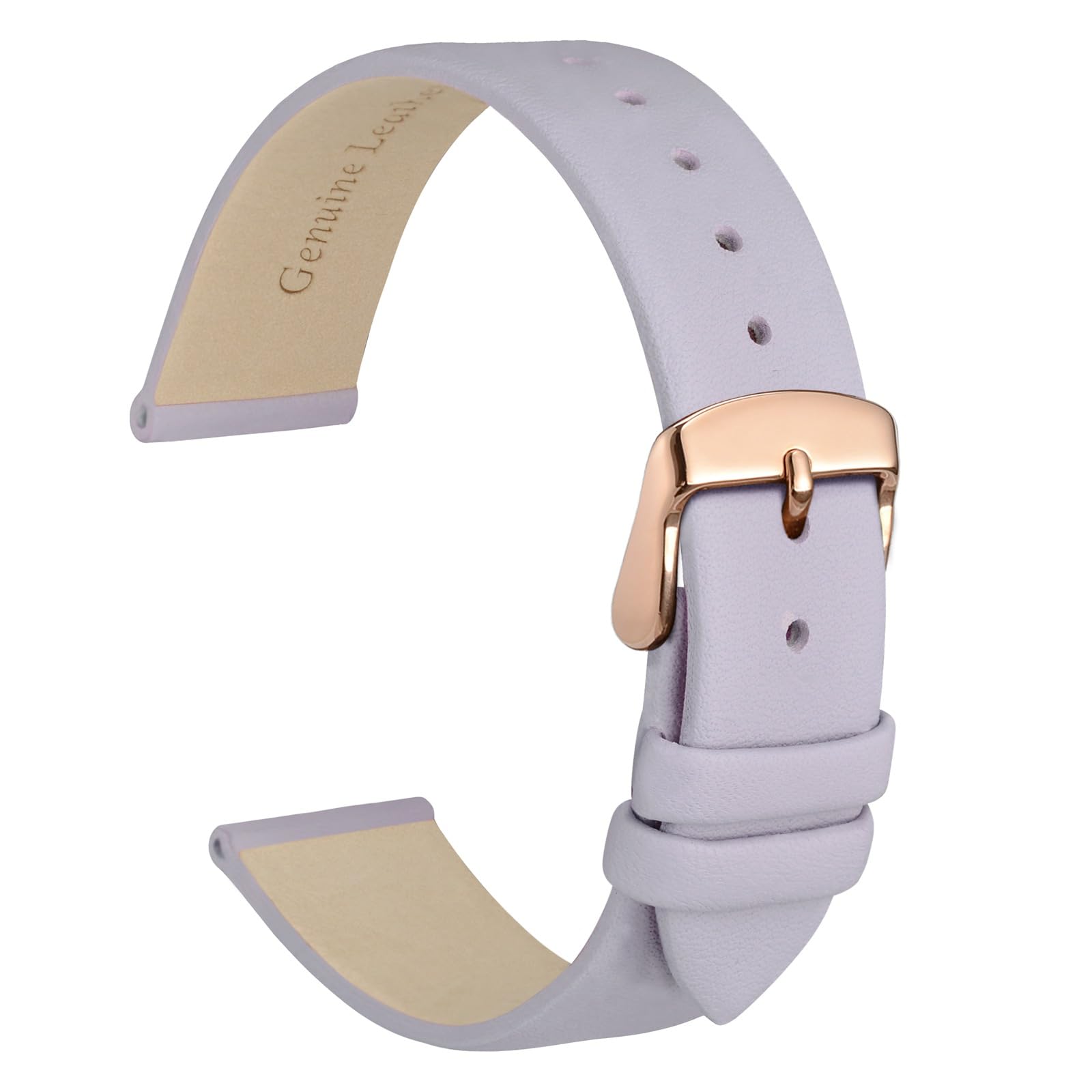 Foto 2 pulgar | Correa De Reloj Wocci Elegante De Piel Auténtica De 14 Mm Con Hebilla De Oro Rosa - Venta Internacional.