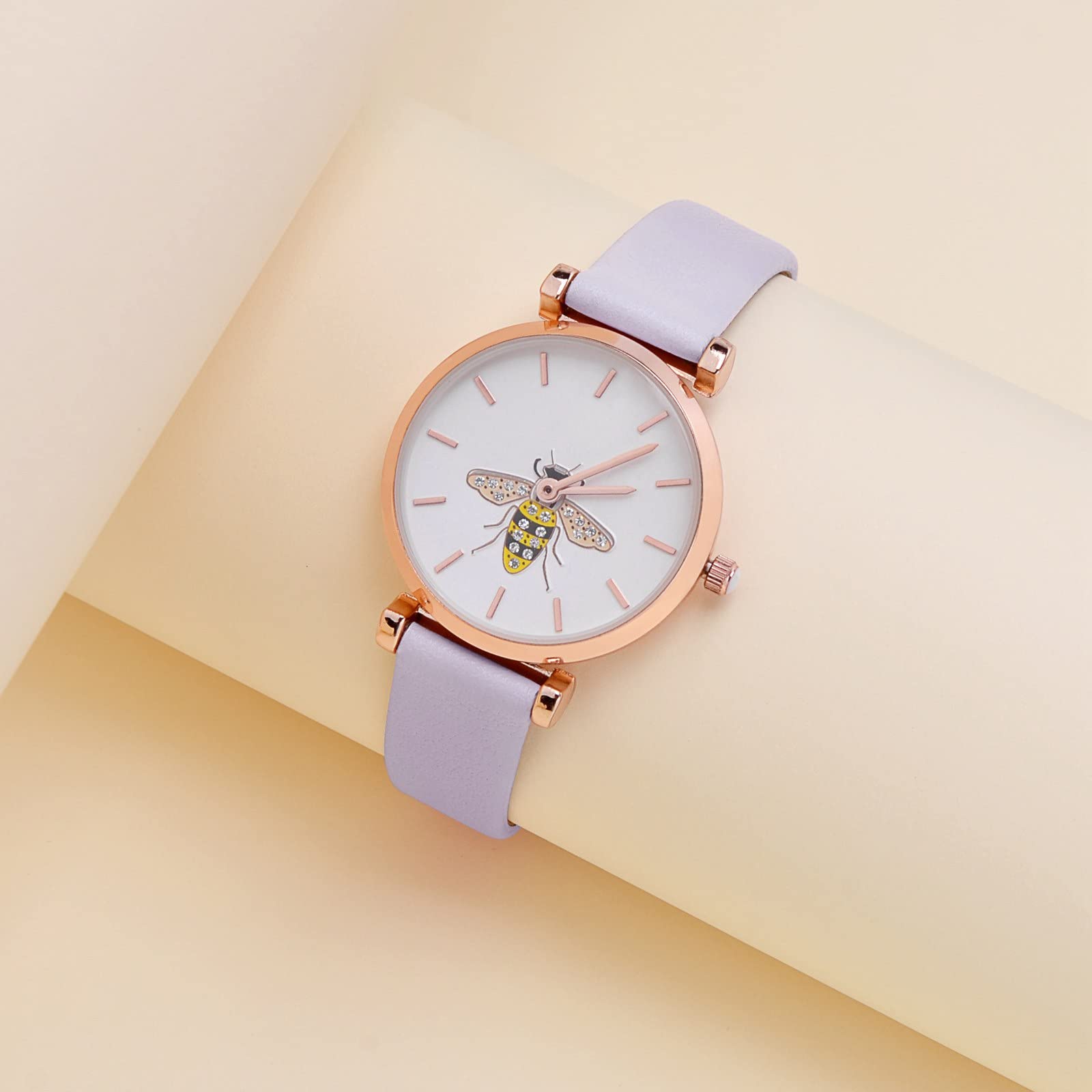 Foto 3 pulgar | Correa De Reloj Wocci Elegante De Piel Auténtica De 14 Mm Con Hebilla De Oro Rosa - Venta Internacional.