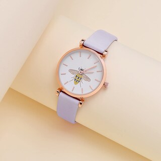 Foto 2 | Correa De Reloj Wocci Elegante De Piel Auténtica De 14 Mm Con Hebilla De Oro Rosa - Venta Internacional.
