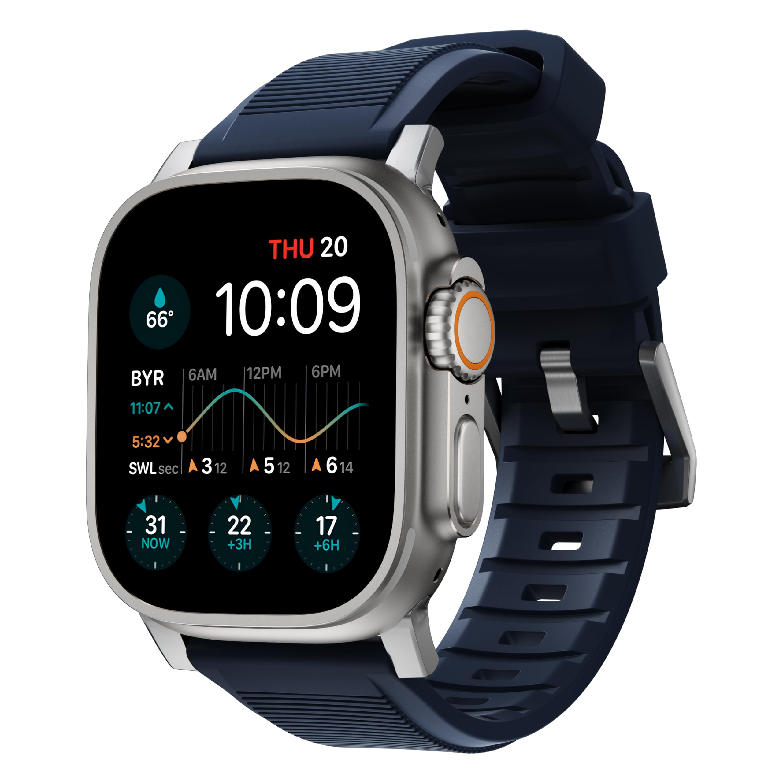Foto 2 pulgar | Correa De Reloj Nomad Rugged 45 Mm Azul Atlántico Para Apple Watch - Venta Internacional.