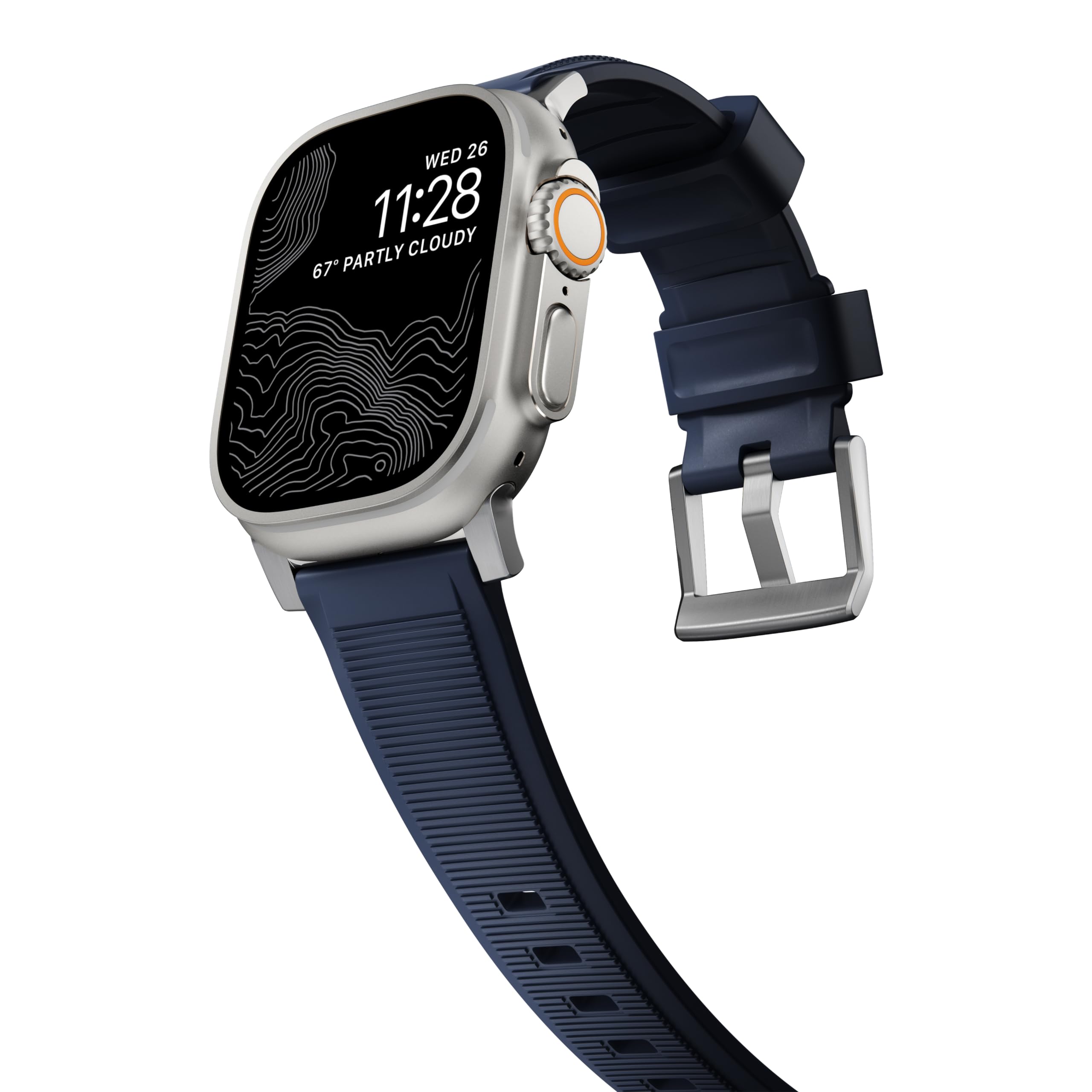 Foto 7 pulgar | Correa De Reloj Nomad Rugged 45 Mm Azul Atlántico Para Apple Watch - Venta Internacional.