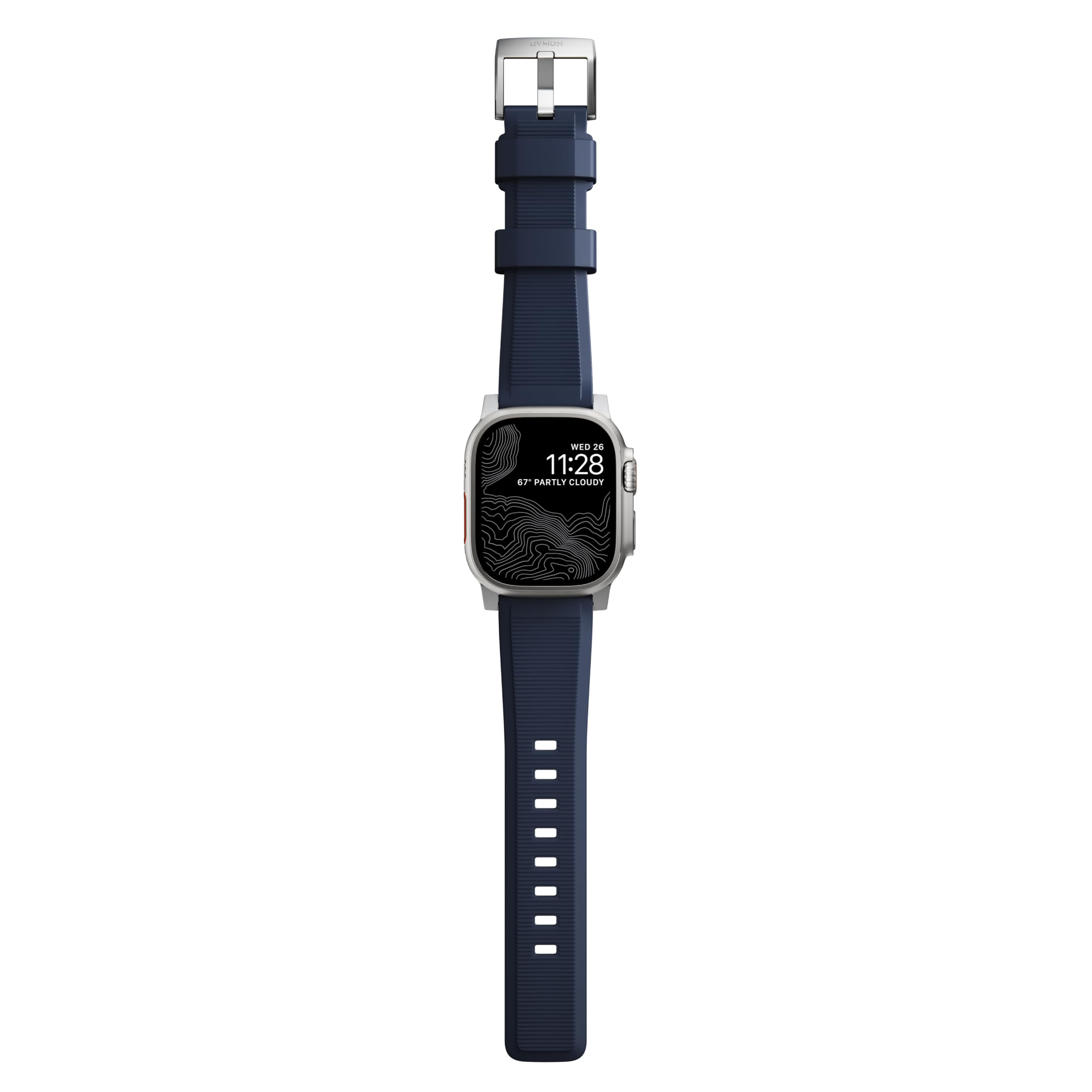 Foto 8 pulgar | Correa De Reloj Nomad Rugged 45 Mm Azul Atlántico Para Apple Watch - Venta Internacional.
